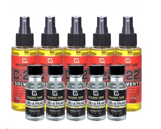 Ultra Hold Walker Tapes C-22 Lijmverwijderaar voor Lace Front Pruiken Menselijk haar Toupetje 15 ml Garenloos Lijmtape Waterdichte lijmverwijderaar: RED