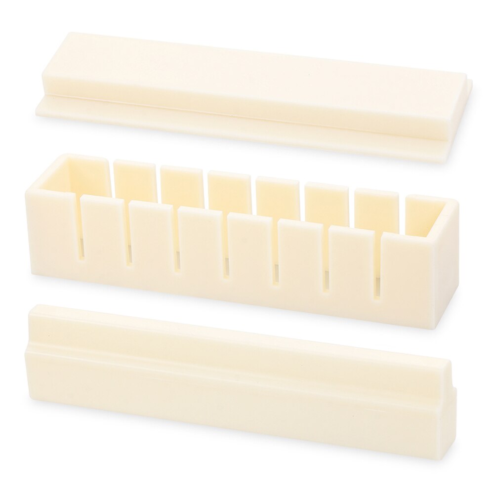 Kit de equipo para hacer Sushi, espátula, tenedor, Bola de arroz japonesa, rollo de pastel, molde para hacer Sushi, 3/10 Uds.: Square-3PCS