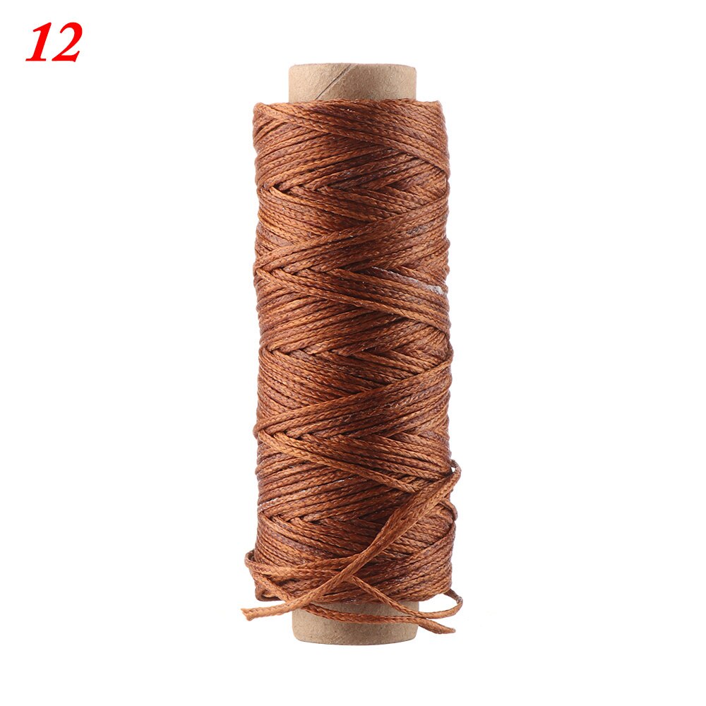 30m/roll 210D Waxed Thread Cotton Sewing Line Flat Cord String Strap Hand Stitching Thread For Leather Handicraft Tool Sewing: 12