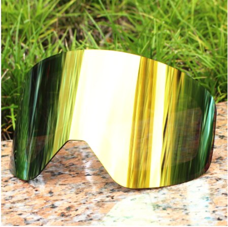 Ski Goggles with Magnetic Double Layer Lens Magnet Skiing Anti-fog UV400 Snowboard Goggles Men Women Ski Glasses Eyewear: gold