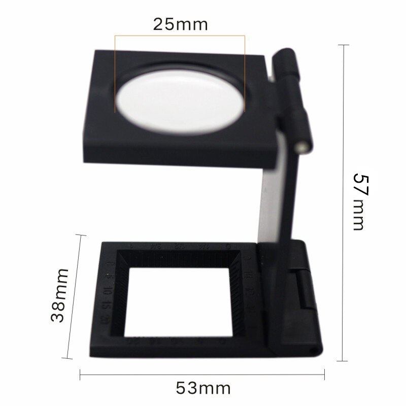 10X Foldable Magnifier Magnifying Glass With Scale For Textile Optical Jewelry Mini Size Foldable Magnifying Glass Tool