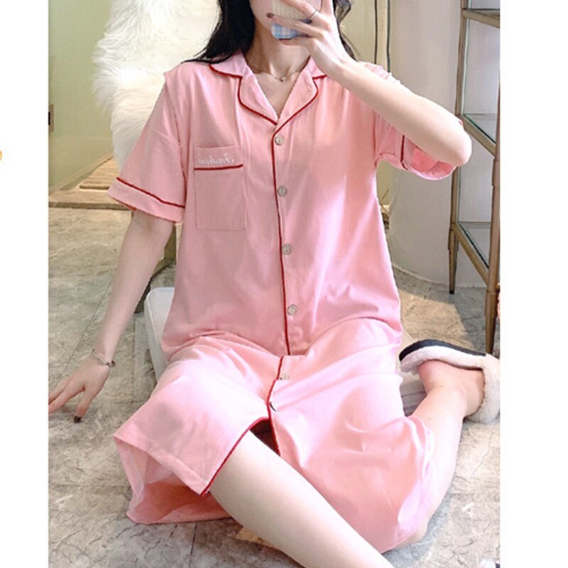 Cotton Cardigan Nursing Sleepwear Short Sleeve Striped Maternity Dresses Breastfeeding Pajamas Womens Loungewear Maternity Gowns: B / 3XL