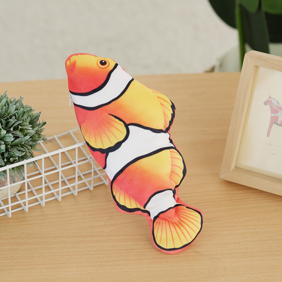Electric Moving Fish Cat Toy Flopping Simulation Wagging Fish Pet Funny Chew Bite USB Charger Kitten Plaything Supplies