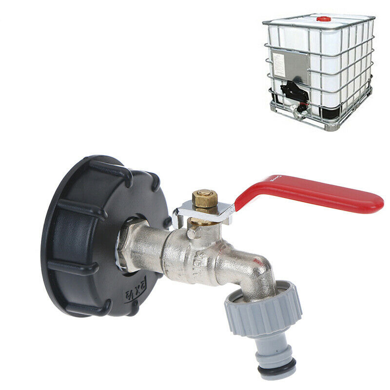 60mm Gewinde IBC Wassertank Adapter Garten Armaturen Ersatz 1/2 "3/4" 1 "Kunststoff Für IBC Container Abfluss Stecker S60x6: H