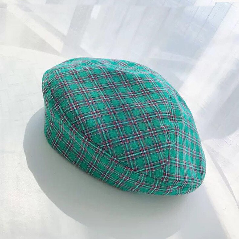 DYLAOPAN kobiety dziewczyna beret artysta ciepła wełna czapka zimowa czapka klasyczny zwykły berety solidny kolor elegancka dama czapki zimowe: zielony