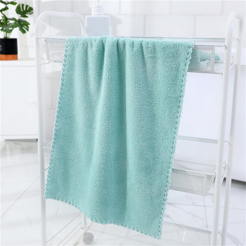 Soft Towel Dry Hair Water Absorbent Double-sided Coral Velvet Microfiber Towel Bath Washing Cleaning Bathing Tools Washcloth
