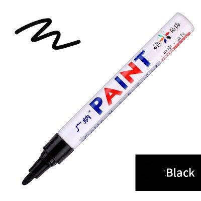 1pc tegelmarker reparatie muurpen witte voegenmarker geurloos niet giftig voor tegels vloer en banden geschikt autolak markeerpen: Zwart