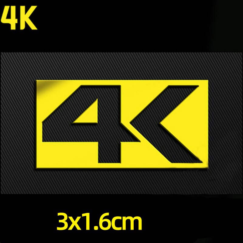 Etiqueta 4K HDR FHD HD, Monitor de TV, cine en casa, teléfono móvil, pegatina de Metal, pegatina de transferencia: P