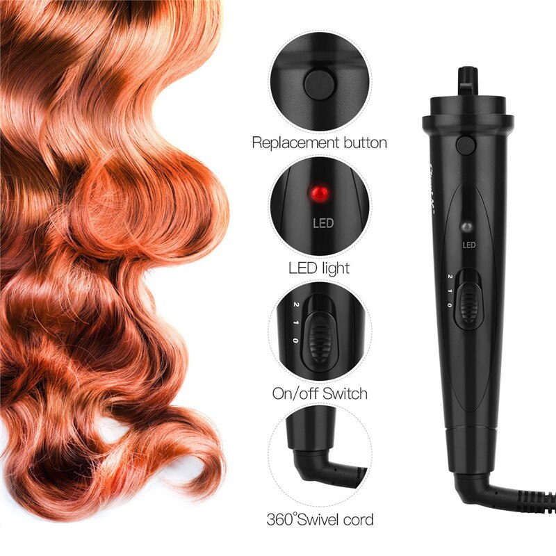 CkeyiN – baguette pour boucler les cheveux, outil de coiffure en céramique, pour les cheveux longs, grandes vagues de plage, 9-18mm/19mm/25mm/32mm, 51