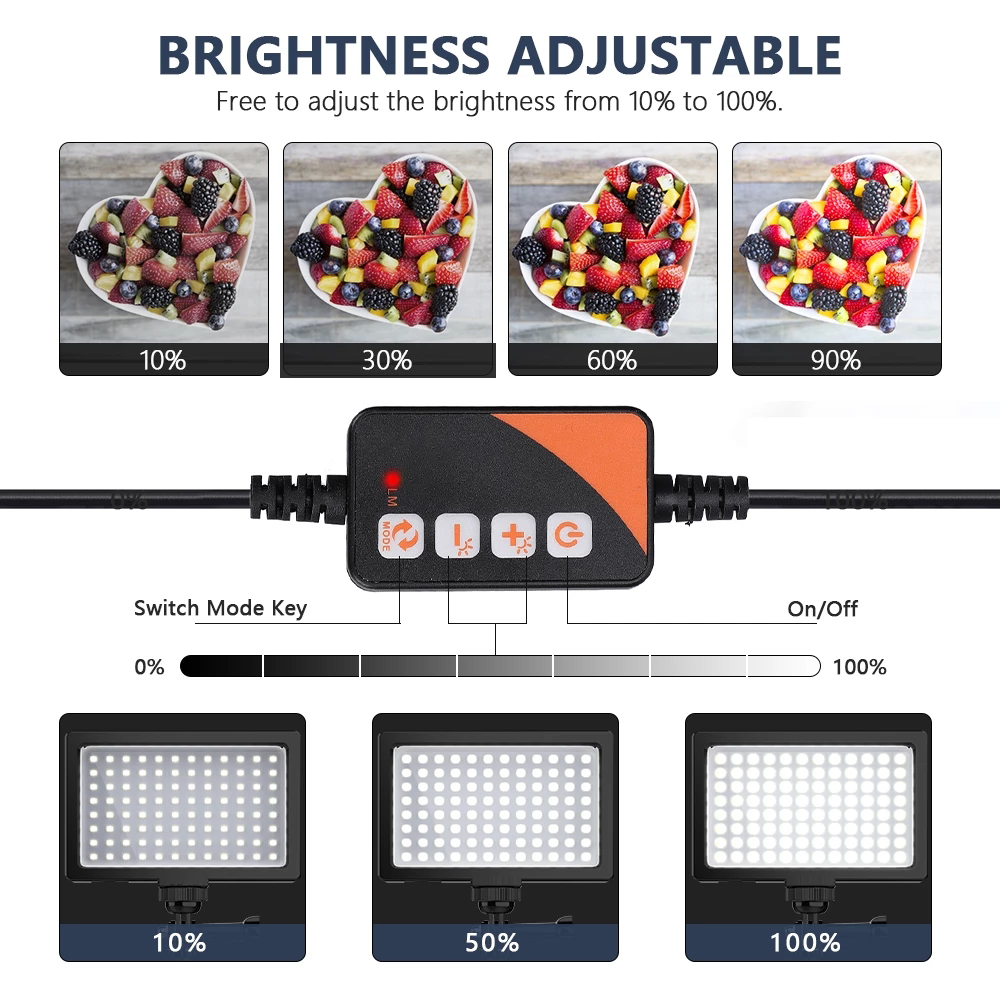 Jintu 2 Sets Studio Led Video Licht TL-96 96Pcs Led Video Light W/Stand Fotografie Verlichting Kit 5600K Dimbare Led Panel Lamp