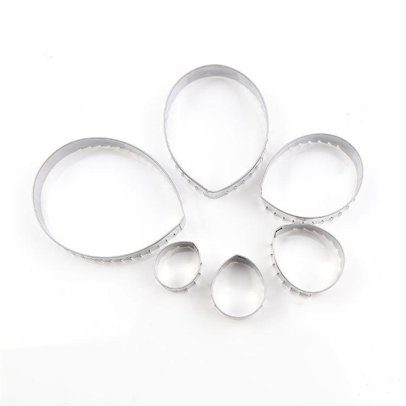 6Pcs Rvs Biscuit Cutters DIY Fondant Cake Stansmessen Biscuit Mold DIY Gebak Versieren Bakken Keuken Gereedschap