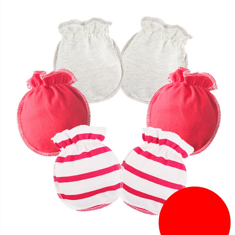 3 par/pack guantes de bebé Super suave recién nacido chico chica seguridad manoplas para rascar talla 0-6 meses 100% de algodón bebé mitones guantes