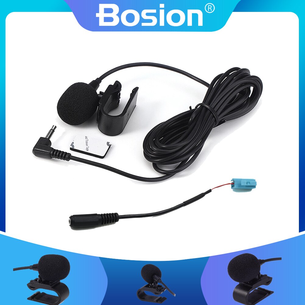 Bosion Professionals Auto Audio Microfoon 3.5Mm Jack Plug Mic Stereo Mini Wired Externe Microfoon Voor Auto Dvd Radio 3M Lange
