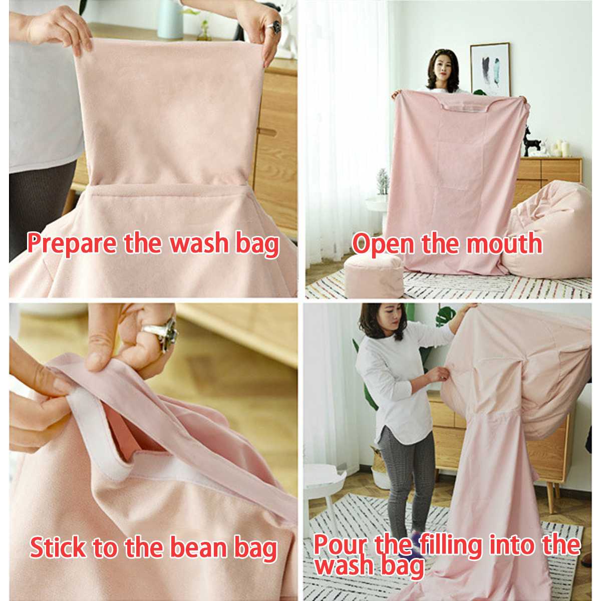 Lazy Sofa Cover Chairs No Padding Cotton Linen Waterproof Armrests Recliner Cover Bean Bag Poncho Sofa Tatami Living Room