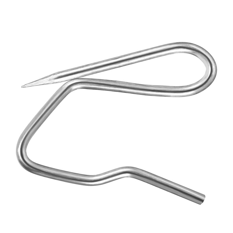 100 Pack Metal Curtain Hooks Drapery Hook Pins with Clear Box for Window Curtain, Door Curtain and Shower Curtain