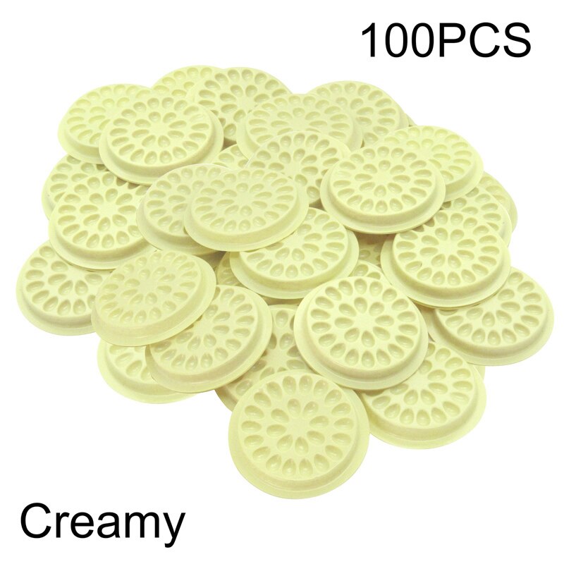 Quewel Glue Gasket False Eyelashes Extension Glue Holder Color Pallet Repeated Convenient Stand Avoid Dryness Makeup Tool: 100pcs Creamy
