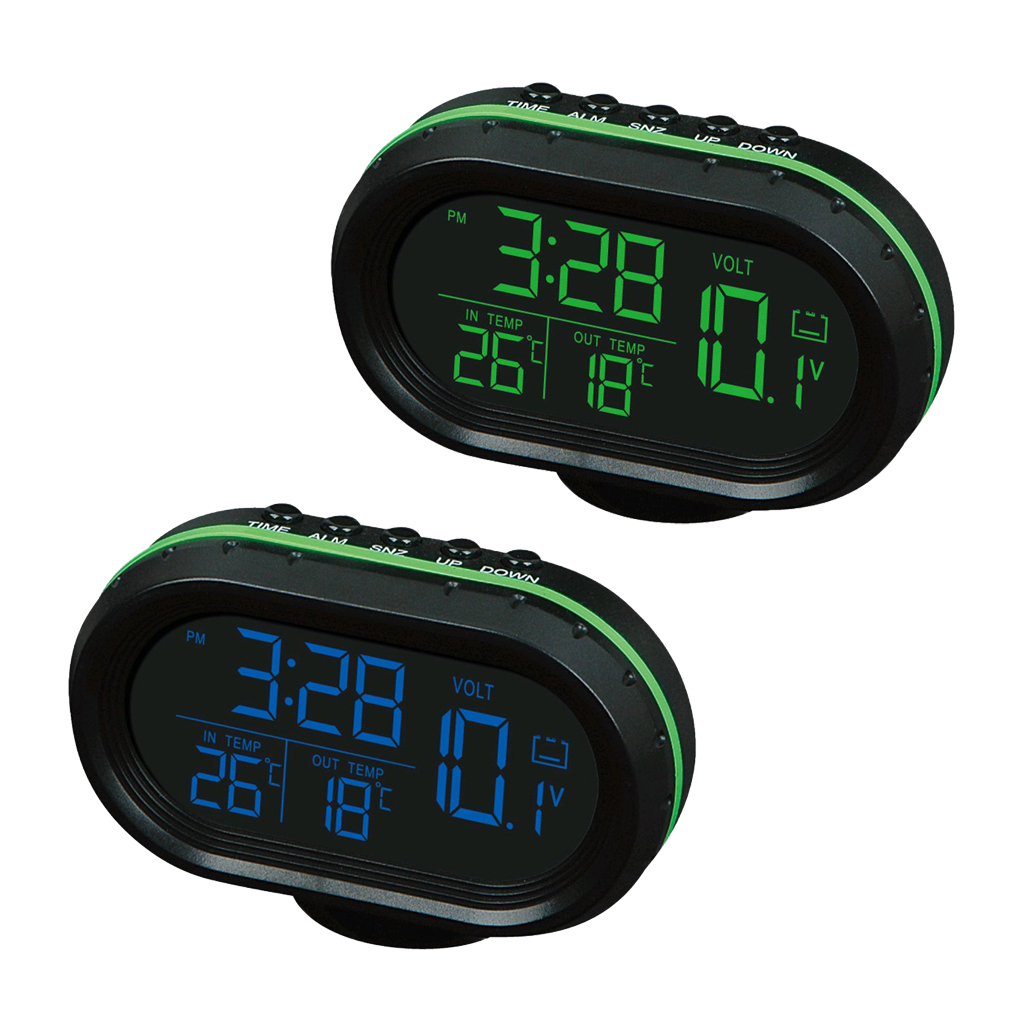 3-in-1 LCD Desk, Mantel &amp; Shelf Clocks Display Temperature C/F Time