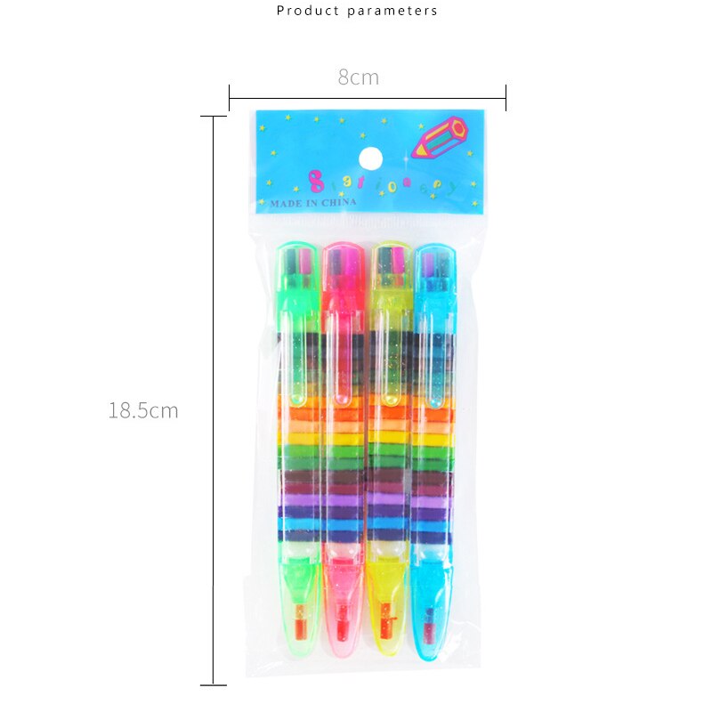 Crayones Kawaii de 20 colores/Uds., pluma de Graffiti creativa de colores Pastel de aceite para niños, suministros de pintura de dibujo, papelería para estudiantes