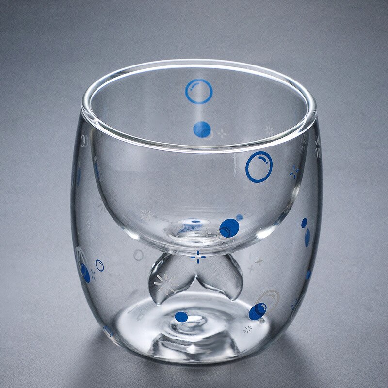 Mermaid Tail Cup Fish Tail Wine Cup Heat-resisting Bar Cups For Whiskey Brandy Vodka Cocktail Beer Wine Juice Shot Glas