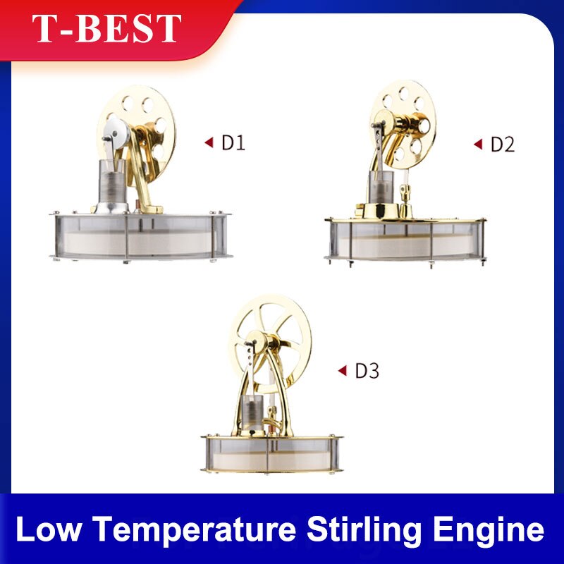 Low Temperature Stirling Engine Assembled Electricity Generator Heat Experiment Physical Generator Model with Flywheel