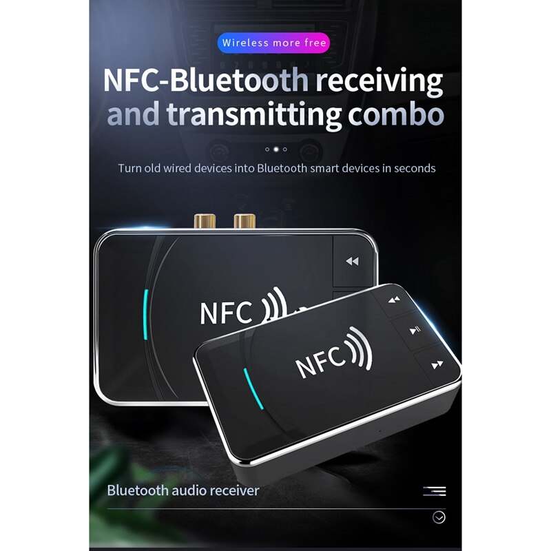 Bluetooth Ontvanger Zender Twee-In-een Audio Adapter Rca/Aux Interface Voor Mobiele Telefoon Computer Tv Auto