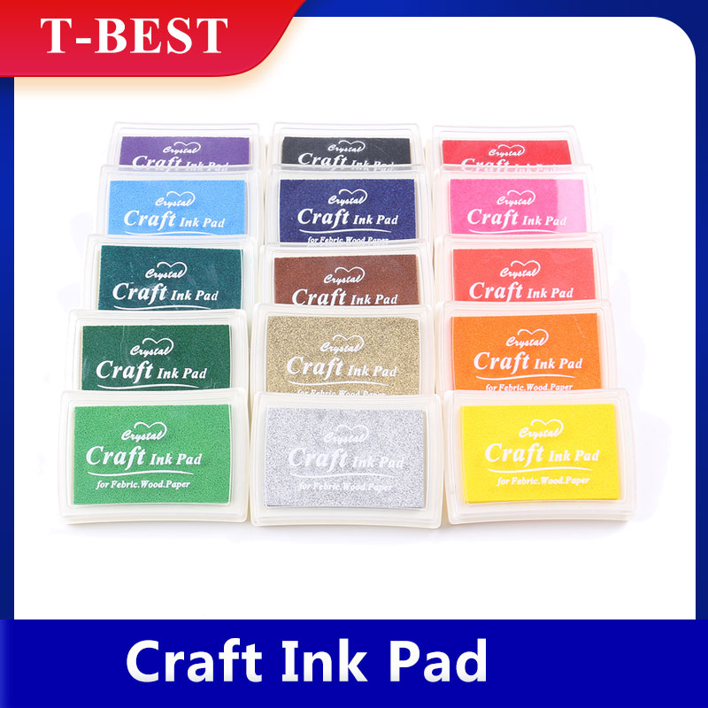 Craft Ink Pad DIY Stamp Inkpad for Children Adult for Rubber Stamps Paper Wood Fabric Scrapbooking Journal Decoration Paint