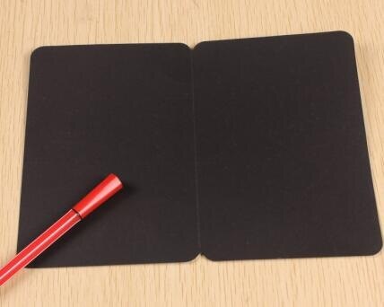10 pièces/lot étudiants bricolage cartes postales vierges Vintage série vierge papier Kraft bricolage carte de voeux brun blanc noir carte: NO1 Black