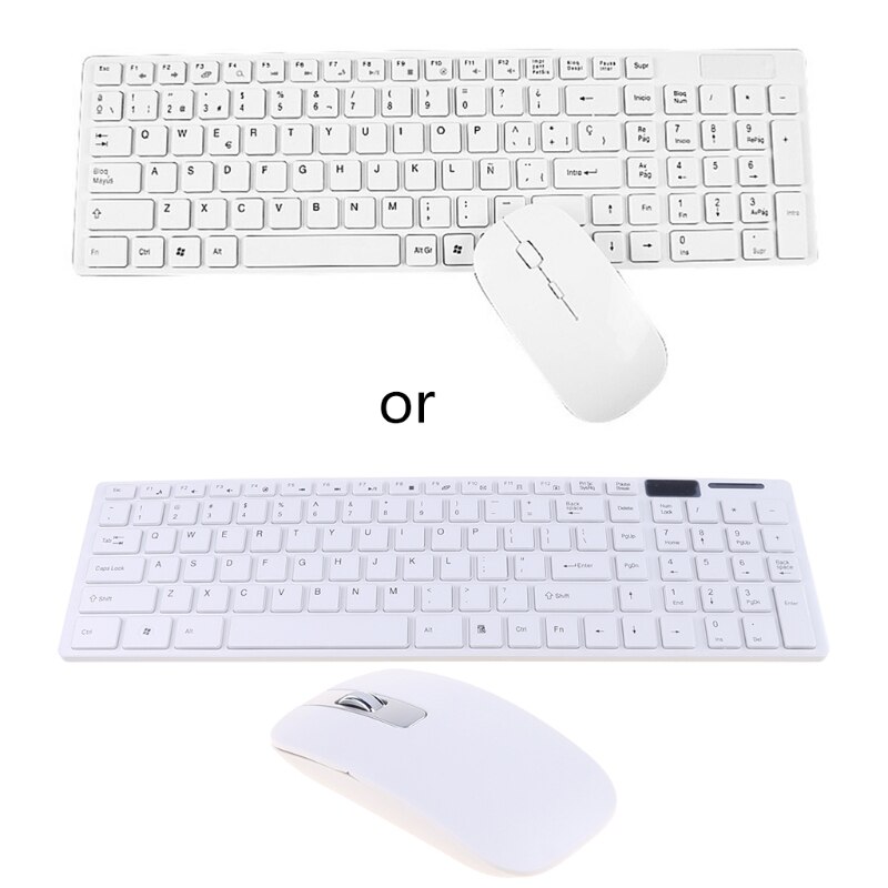 Universele Stille Ultra-Dunne 2.4G Draadloze Toetsenbord En Muis Set Voor Laptop Pc Computer