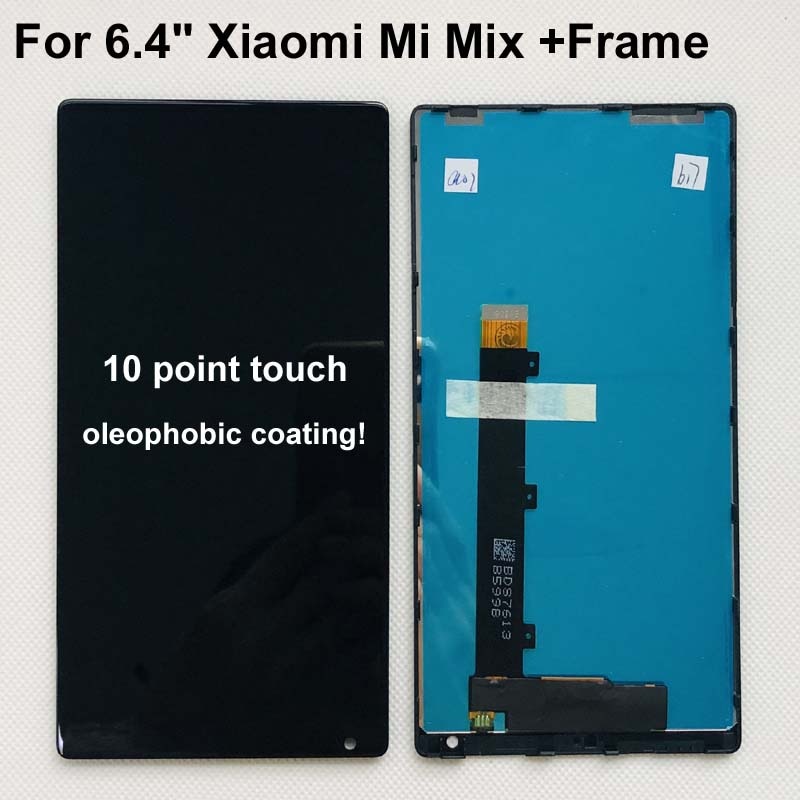 100% Origineel Voor 6.4 "Xiaomi Mi Mix /Mi Mix Pro 18 K Versie Lcd-scherm + Touch panel Digitizer Frame Voor Mi Mix Display