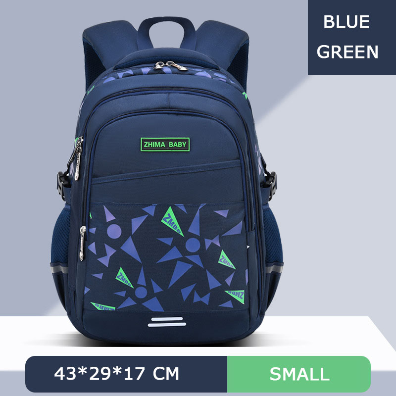 Orthopedic Children Primary School Bags for Kids Backpacks Teenagers Boys school bag Waterproof Schoolbags bolsa mochila: GREEN S