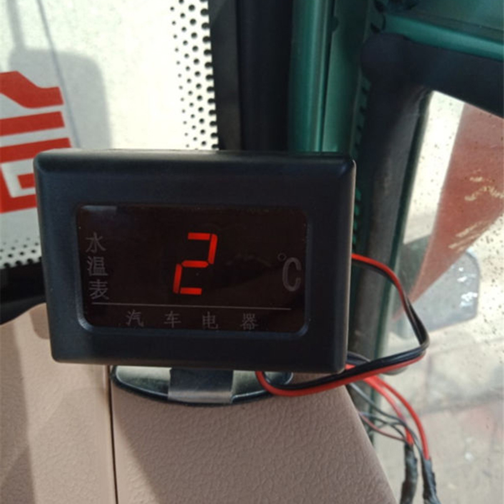 1 Xuniversal Auto Motor Digitale Water Temperatuurmeter Sensor Plug 12V ~ 24V Auto