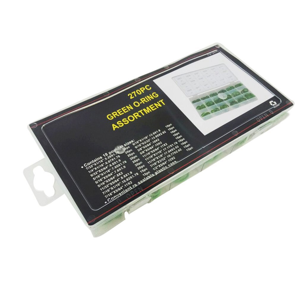 270Pcs Rubber O Ring Sets For Car Auto Repair Tools Washer Seals Watertightness Various Kit Air Conditioning O Rings Rubber Ring