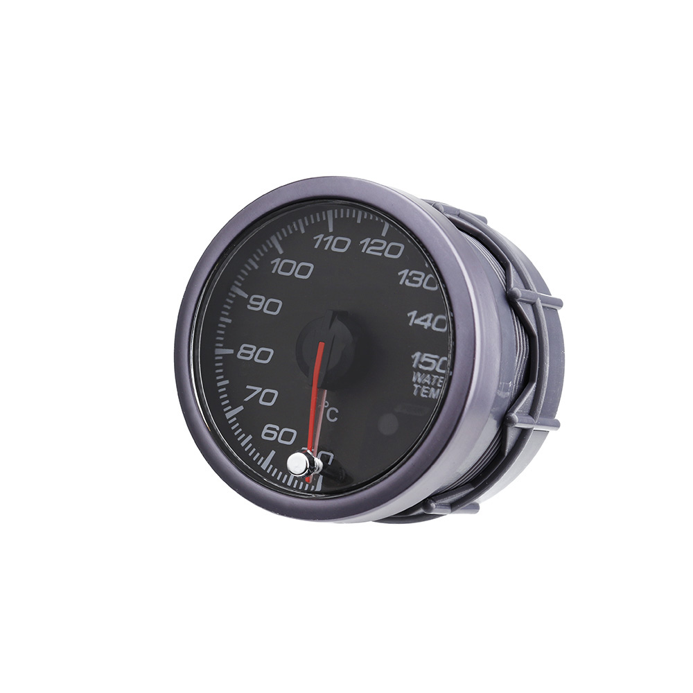 Jauge de température de l&#39;eau à face noire, 60mm, lumière blanche/ambre avec fonction de crête, 50-150C, compteur de température de l&#39;eau pour voiture