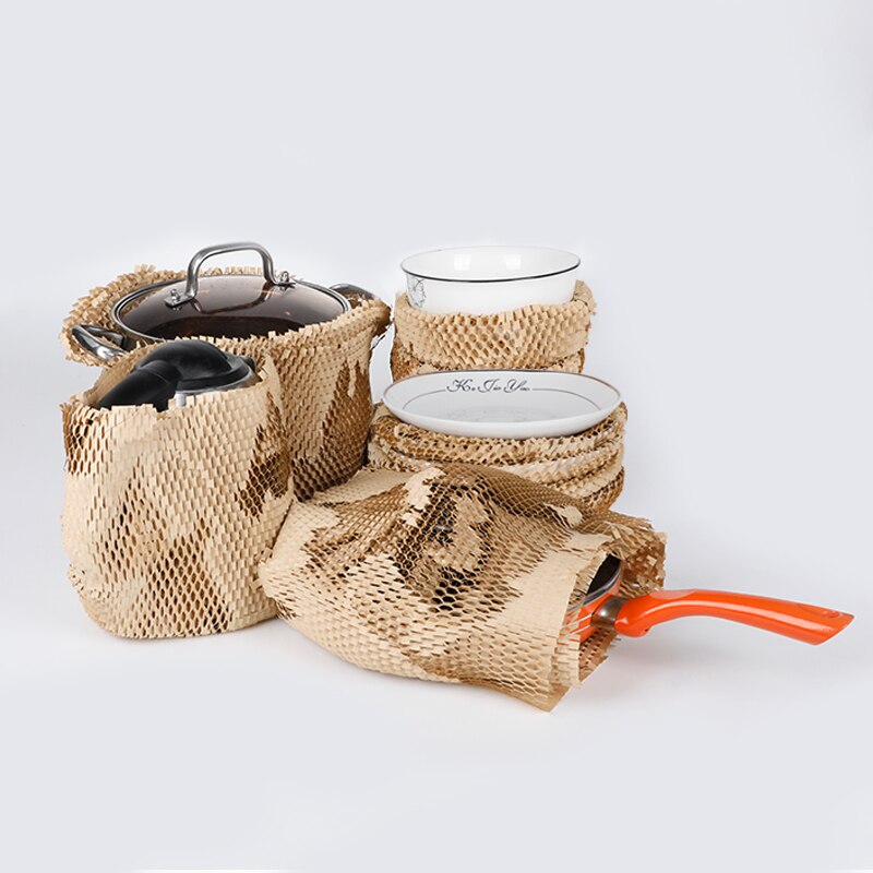 Brown Kraft Paper Roll Tissue Paper For Wrapping Material Wedding Birthday Party Art Craft Handmade Honeycomb Packaging Papers