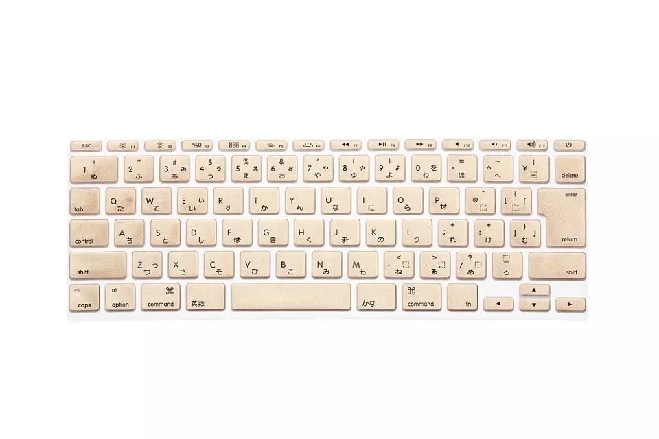 Japonais anglais japon JP Version Silicone clavier couverture peau protecteur couverture pour Apple MacBook Air 11 "11.6 pouces A1465 A1370: gold
