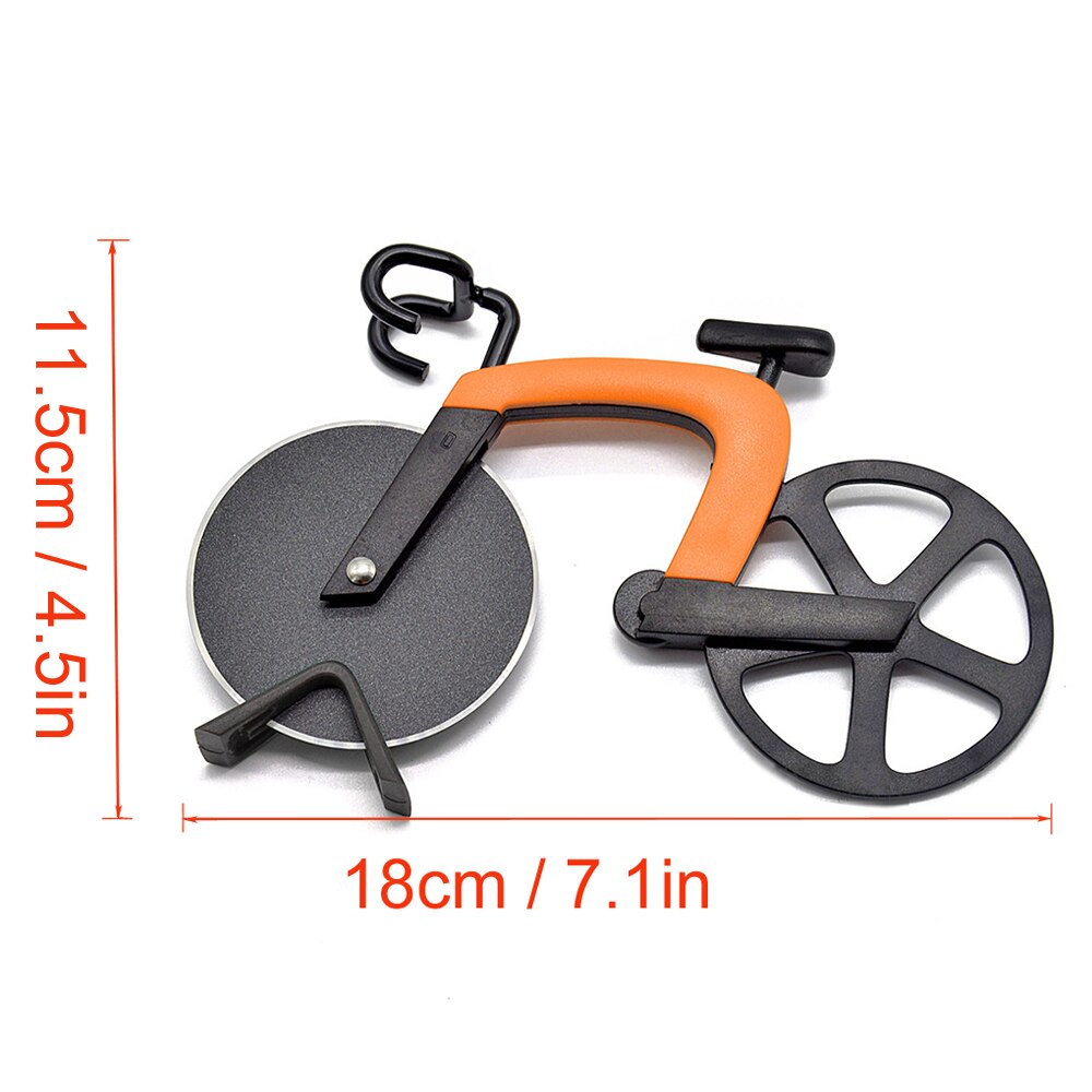 Pizza Cutter messen 7 Kleur Roestvrij Staal Pizza Mes Twee-wiel Fiets Vorm Pizza Snijmes Pizza Tool Fiets ronde