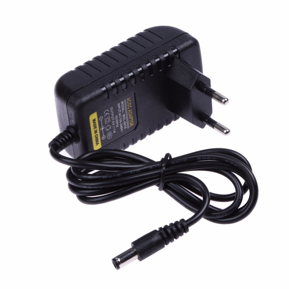 100-240v virtalähteen sovitin eu -pistokkeen vaihto ac -muunnin 6v 1a 1000ma laturi 5.5 x 2.5mm