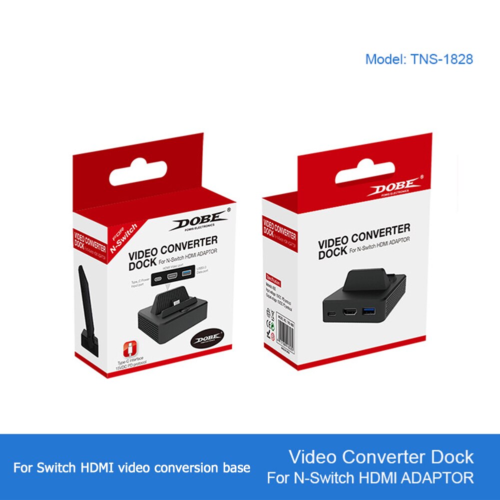 Elektronische spielautomaten-ersatzteile, dockingstation, hdmi-kompatibler tv-adapter, tns --1828 -ersatz für nintendo switch-dock
