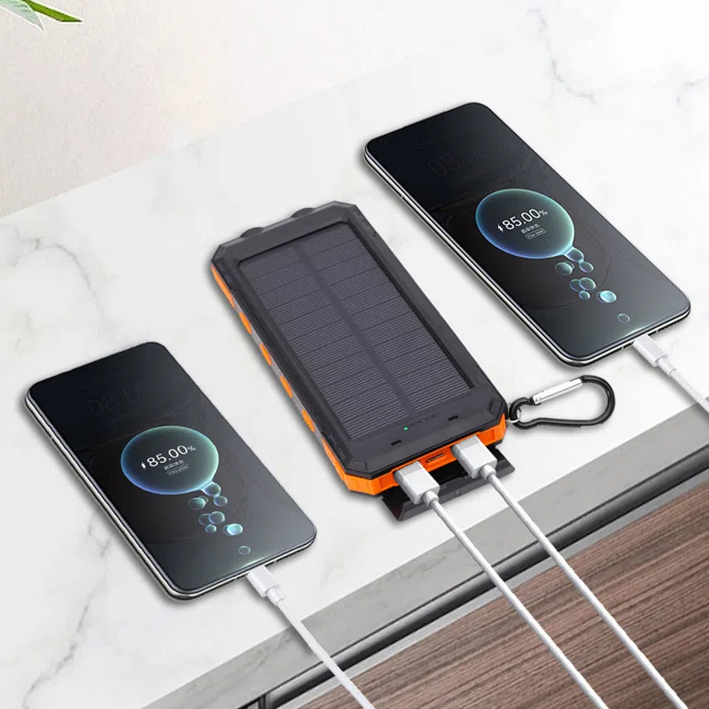 200000 mAh Solar- Energie Bank draussen Tragbare Ladegerät Wasserdichte Externe Batterie Dual USB Ladung Powerbank LED Licht Neue
