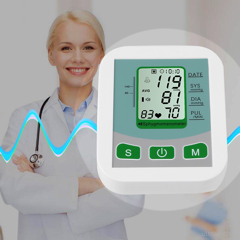 USB Digital Blood Pressure Monitor Sphygmomanometer Heart Rate Pulse Meter Measuring PR Upper Arm Pulse Household Meter