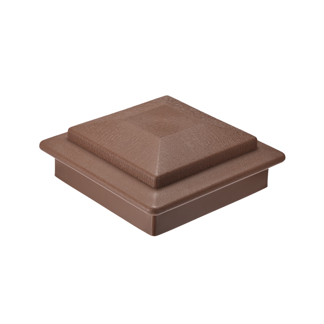uxcell Flat Top Post Cap for Fence, Stair Handrail Post, 150x150mm (5.9inch) Plastic, Coffee Color