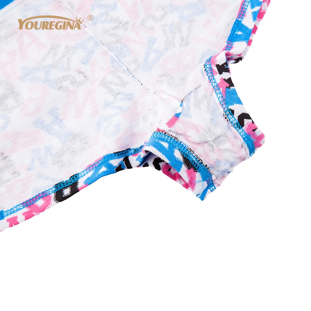Youregina kvinner sexy boksere kvinne undertøy bomull bokstavtrykk truse dame truser undertøy boyshorts truse 6 stk/lot ml xl