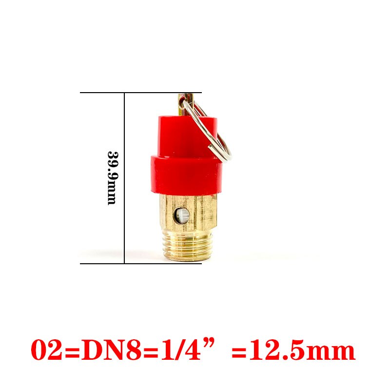 1/8 " 1/4 '' 3/8 " 1/2 "bsp 8kg luftkompressor sikkerhedsventil trykaflastningsregulator til trykrør/beholdere