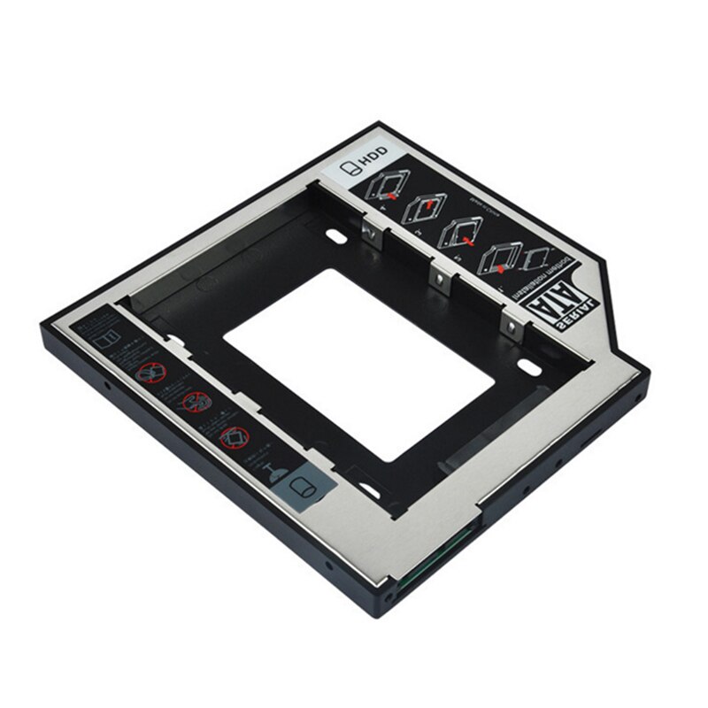 Bahía de unidad de disco duro Universal 2,5 2ª unidad de disco duro SSD HD SATA de 9,5mm, Bahía de Caddy para disco duro para CD DVD Rom, Bahía óptica,