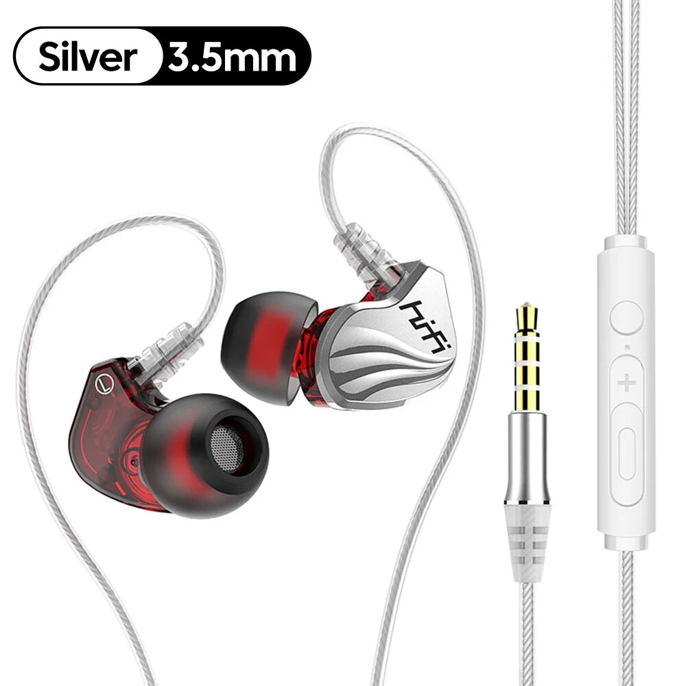 T2000 auriculares deportivos binaurales con cable, cascos de graves metálicos de alta fidelidad, resistentes al agua, sonido estéreo deportivo, reducción de ruido: Azul