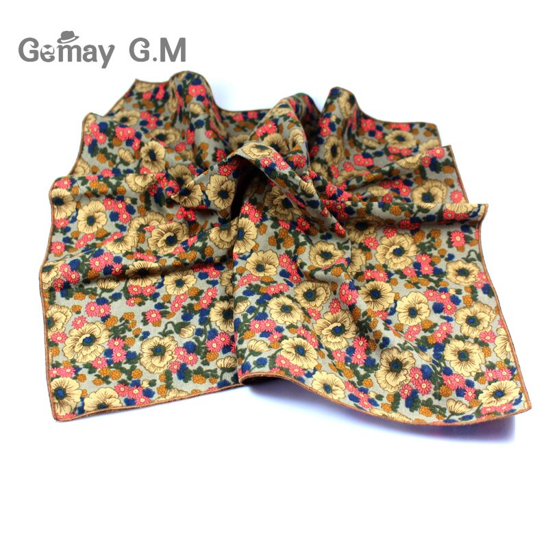 Men Vintage Print Wedding Formal Cravat Ascot Scrunch Self British style Gentleman Cotton Neck Tie Luxury