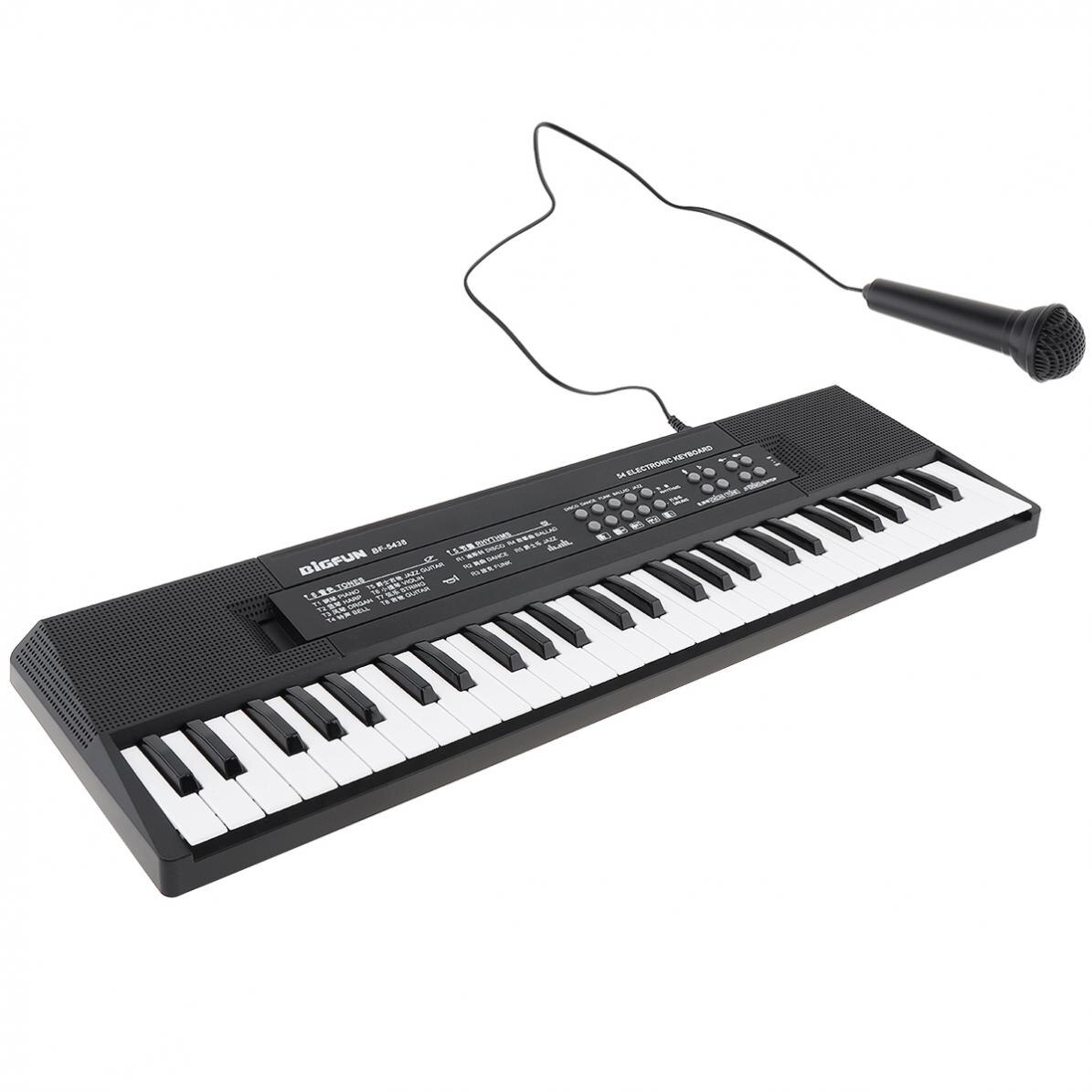 54 Keys ABS Electronic Keyboard Piano Digital Music Key Board with Microphone Children Musical Enlightenment