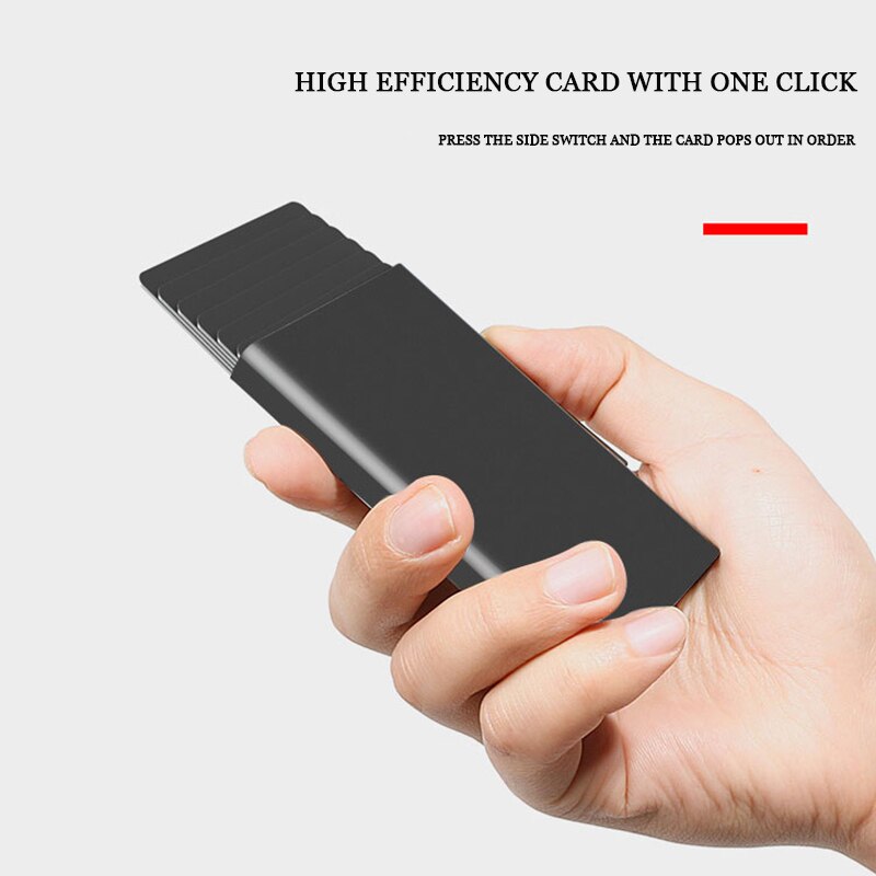 Metal Automatic Pop-Up Card Bag Male Business Card Bag Female Antimagnetic Ultra-Thin Simple органайзер для документ