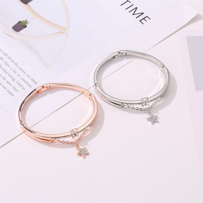 Neue Armbinde Rose Gold Sterne Metall frauen Armbänder Charme Sterne Literarischen Armbinde Schmuck Für Frauen Mädchen