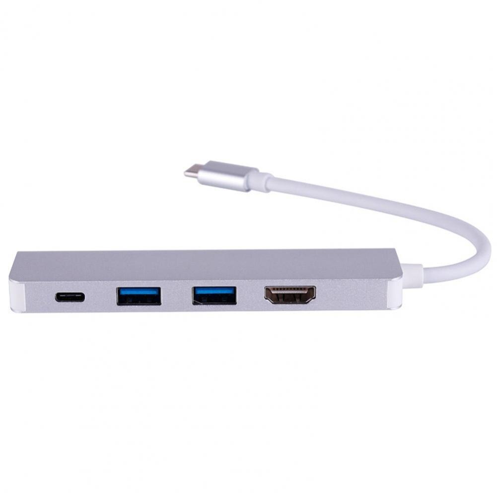 4-In-1 High Speed Type-C Naar Hdmi-Compatibel USB3.0 Hub Adapter Draagbare Duurzaam Voor computer